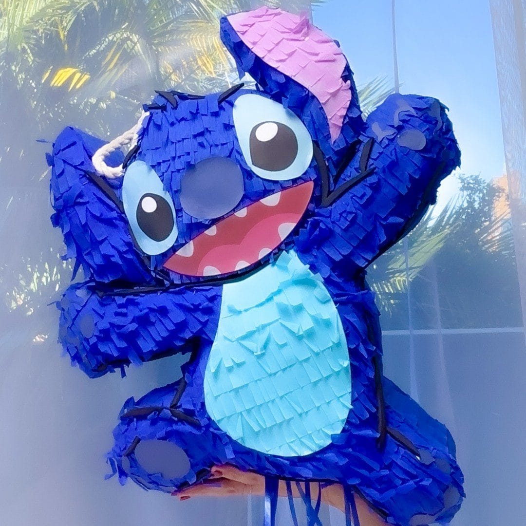 stitch DIY pinata made with printable template