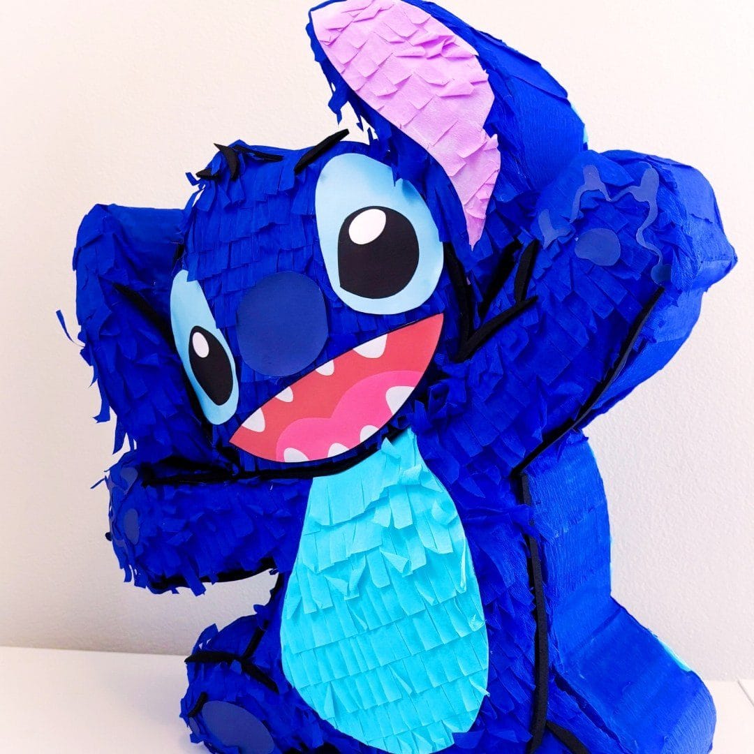 stitch DIY pinata made with printable template