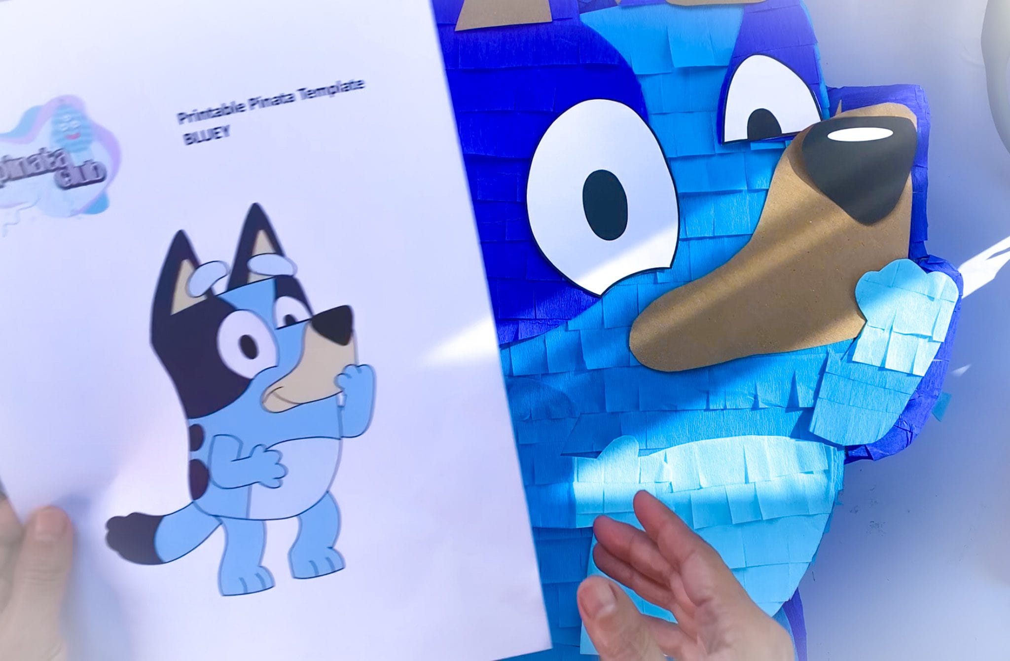bluey piñata template
