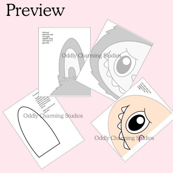 Labubu Piñata Template Preview