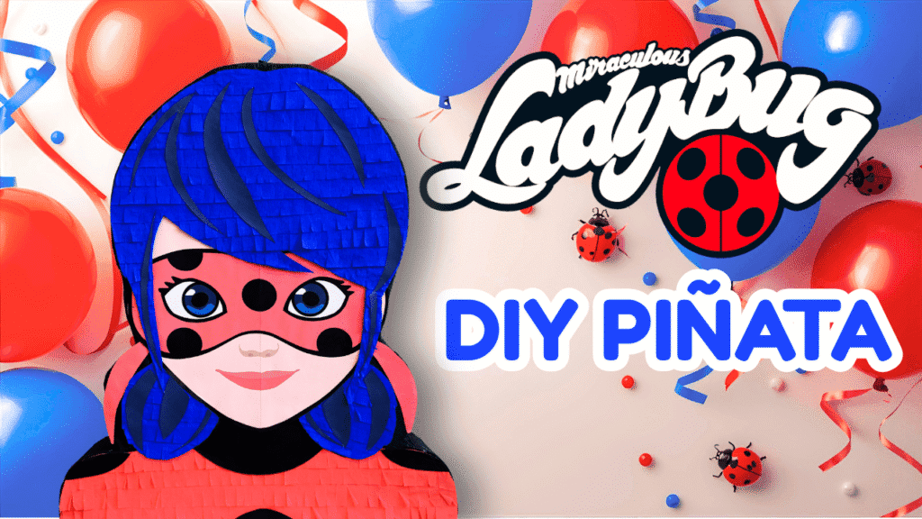 Miraculous Ladybug Pinata tutorial video, como hacer una pinata de ladybug miraculous
