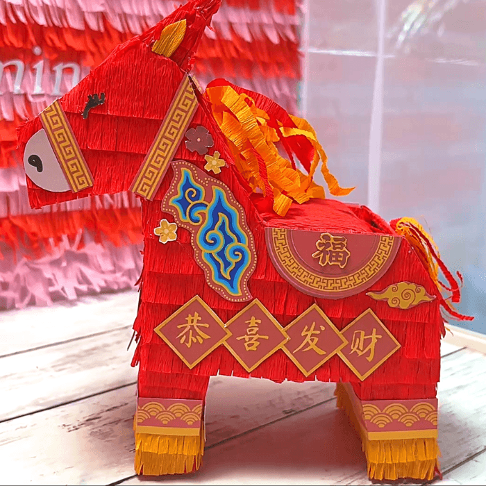 cny mini horse pinata party favour gift box (6)