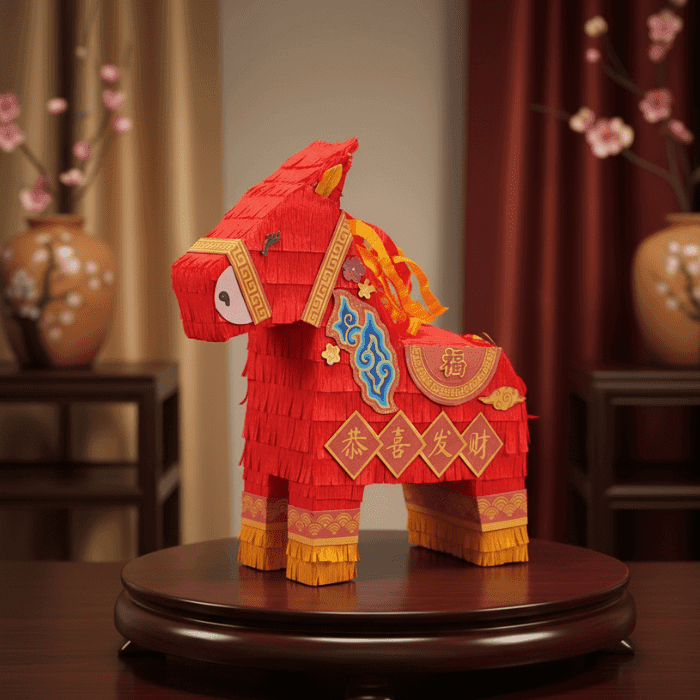 cny mini horse pinata party favour gift box (7)