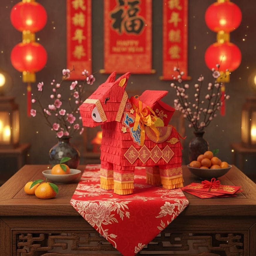 mini horse with hong bao2