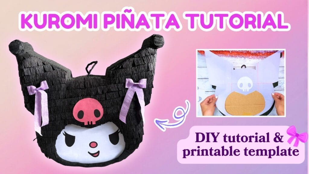 kuromi pinata template tutorial